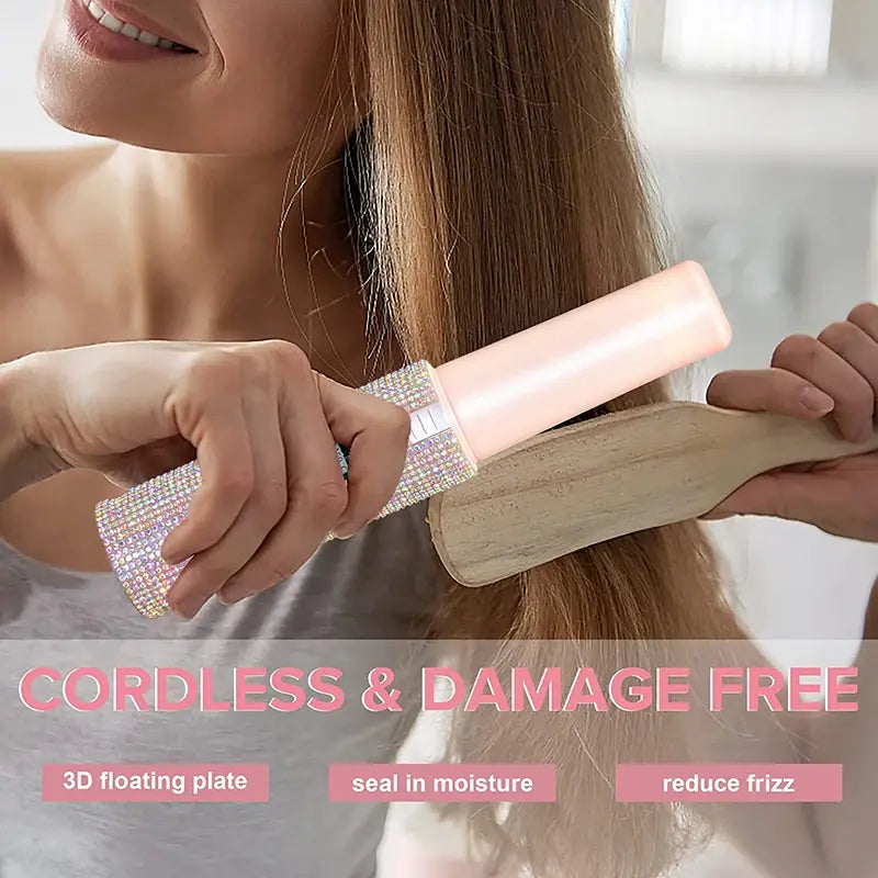 2-in-1 USB Cordless Hair Straightener & Curler