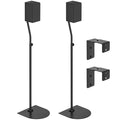 Speaker Stands Pair for Vizio Speaker Stands with Speaker Wall Mount - Surround Sound Floor Speaker Stand Height Adjustable Extend 33" to 42" for Vizio Rear Speaker Stands of Keyhole or Thread Hole